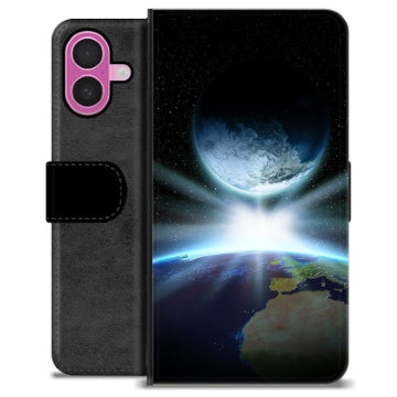 iPhone 16 Plus Premium Flip Cover med Pung - Verdensrum