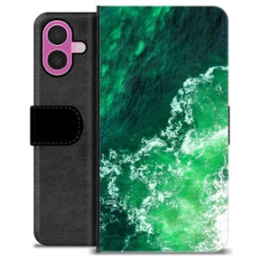 iPhone 16 Plus Premium Flip Cover med Pung - Bølger