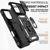 iPhone 16 Plus Roterende Ring Hybrid Cover med Kameraskjold - Sort