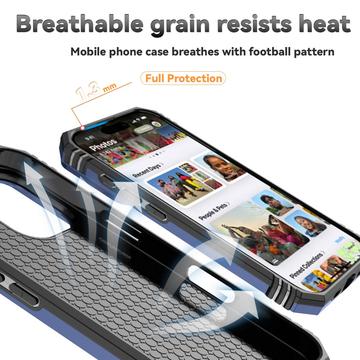iPhone 16 Plus Roterende Ring Hybrid Cover med Kameraskjold - Blå