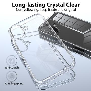 iPhone 16 Plus Ridsefast Hybrid Cover - Gennemsigtig