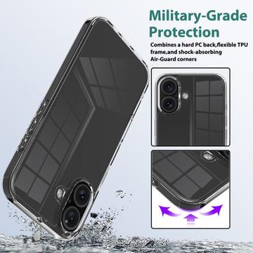 iPhone 16 Plus Ridsefast Hybrid Cover - Gennemsigtig