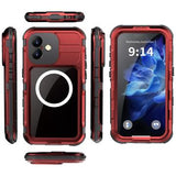iPhone 16 Plus Shellbox M Series IP68 vandtæt cover - dykkercover med MagSafe-kompatibilitet - rød