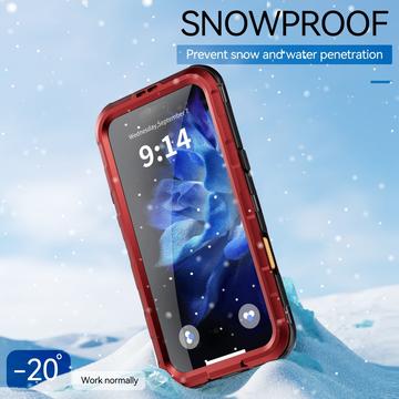 iPhone 16 Plus Shellbox M Series IP68 vandtæt cover - dykkercover med MagSafe-kompatibilitet - rød