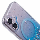 iPhone 16 Plus Sparkle Glow MagSafe Cover - blå