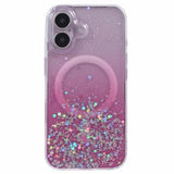 iPhone 16 Plus Sparkle Glow MagSafe Cover - pink