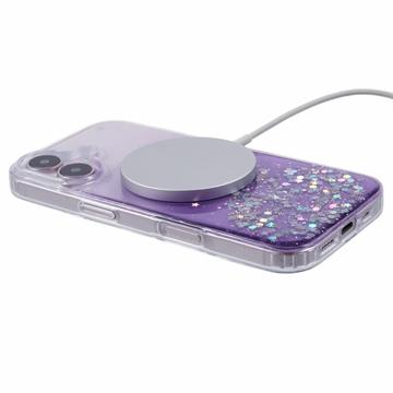 iPhone 16 Plus Sparkle Glow MagSafe Cover - lilla