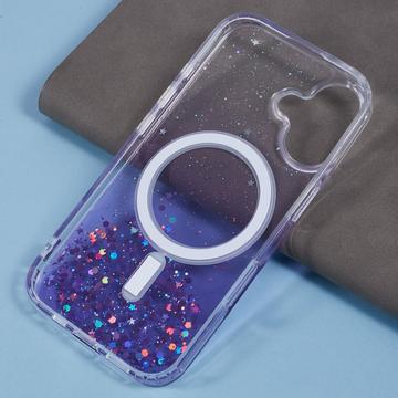 iPhone 16 Plus Sparkle Glow MagSafe Cover - lilla