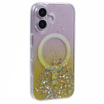iPhone 16 Plus Sparkle Glow MagSafe Cover - gul