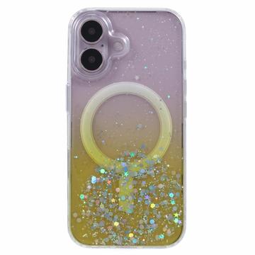iPhone 16 Plus Sparkle Glow MagSafe Cover - gul
