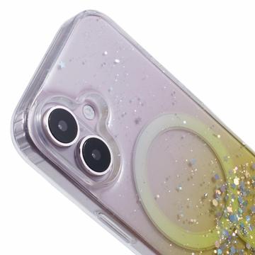 iPhone 16 Plus Sparkle Glow MagSafe Cover - gul