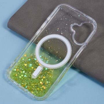 iPhone 16 Plus Sparkle Glow MagSafe Cover - gul
