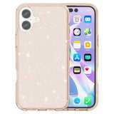 iPhone 16 Plus Stylish Glitter Series Hybrid Cover - Guld