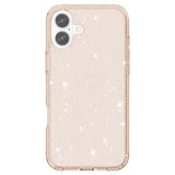 iPhone 16 Plus Stylish Glitter Series Hybrid Cover - Guld