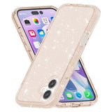 iPhone 16 Plus Stylish Glitter Series Hybrid Cover - Guld