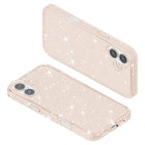 iPhone 16 Plus Stylish Glitter Series Hybrid Cover - Guld