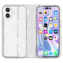 iPhone 16 Plus Stylish Glitter Series Hybrid Cover - Hvid