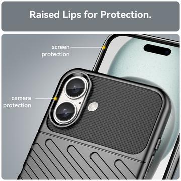iPhone 16 Plus Thunder Series TPU Cover - Sort