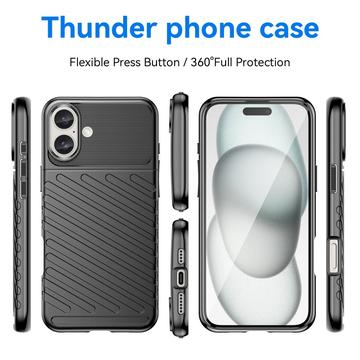 iPhone 16 Plus Thunder Series TPU Cover - Sort