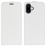 iPhone 16 Plus Vertikal Flip Taske med Kortholder - Hvid