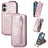iPhone 16 Plus Lynlåslomme Vertikal Flip Cover - Rødguld