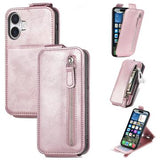 iPhone 16 Plus Lynlåslomme Vertikal Flip Cover - Rødguld
