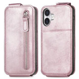 iPhone 16 Plus Lynlåslomme Vertikal Flip Cover - Rødguld