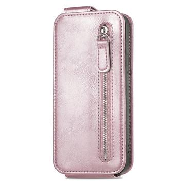 iPhone 16 Plus Lynlåslomme Vertikal Flip Cover - Rødguld