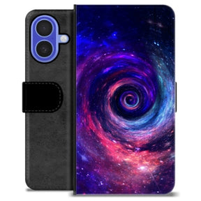 iPhone 16 Premium Flip Cover med Pung - Galakse