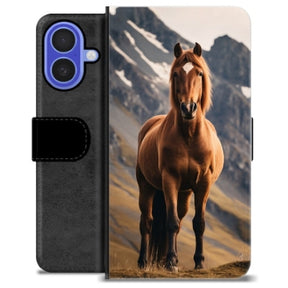 iPhone 16 Premium Flip Cover med Pung - Hest