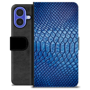 iPhone 16 Premium Flip Cover med Pung - Læder