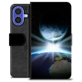 iPhone 16 Premium Flip Cover med Pung - Verdensrum
