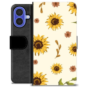 iPhone 16 Premium Flip Cover med Pung - Solsikke