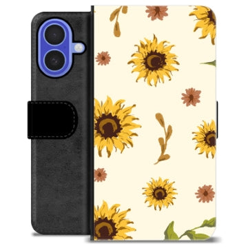 iPhone 16 Premium Flip Cover med Pung - Solsikke