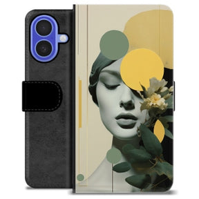 iPhone 16 Premium Flip Cover med Pung - Vintage Stemning
