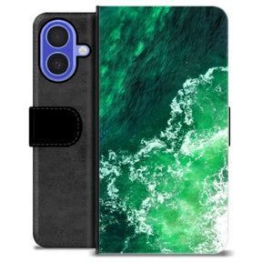 iPhone 16 Premium Flip Cover med Pung - Bølger