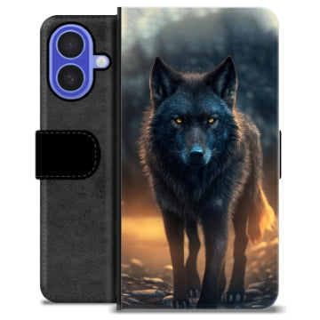 iPhone 16 Premium Flip Cover med Pung - Ulv