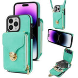 iPhone 16 Pro Alt-i-et cover med pung og rem - Mynte
