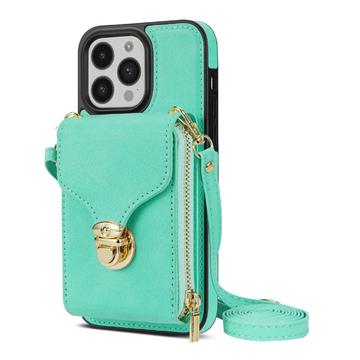 iPhone 16 Pro Alt-i-et cover med pung og rem - Mynte