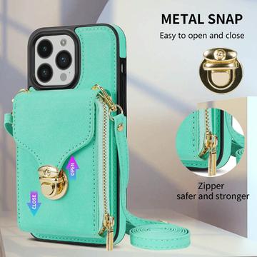 iPhone 16 Pro Alt-i-et cover med pung og rem - Mynte