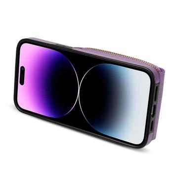 iPhone 16 Pro Alt-i-et cover med pung og rem - Lilla