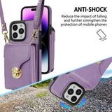 iPhone 16 Pro Alt-i-et cover med pung og rem - Lilla