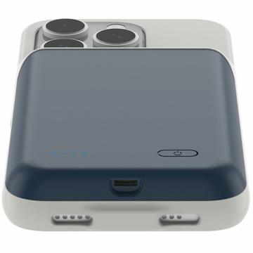 iPhone 16 Pro Backup Battericover - 7000mAh - Mörkblå / Grå
