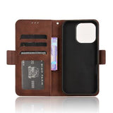 iPhone 16 Pro Kortholder Pung Etui - Brun