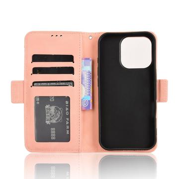 iPhone 16 Pro Kortholder Pung Etui - Pink