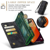 iPhone 16 Pro Caseme 008 2-i-1 Multifunktionel Pung - Sort