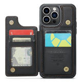 iPhone 16 Pro Caseme C22-etui RFID-kortpung - Sort