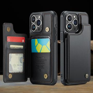 iPhone 16 Pro Caseme C22-etui RFID-kortpung - Sort