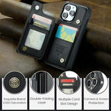 iPhone 16 Pro Caseme C22-etui RFID-kortpung - Sort