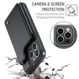 iPhone 16 Pro Caseme C22-etui RFID-kortpung - Sort